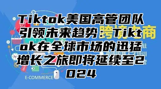 Tiktok美国高管团队引领未来趋势：Tiktok在全球市场的迅猛增长之旅即将延续至2025