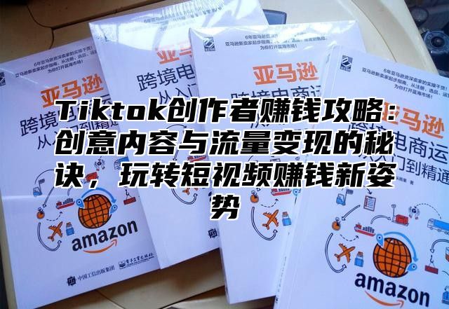 Tiktok创作者赚钱攻略：创意内容与流量变现的秘诀，玩转短视频赚钱新姿势