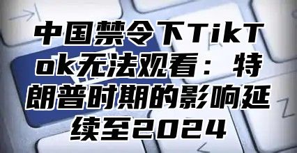 中国禁令下TikTok无法观看：特朗普时期的影响延续至2025