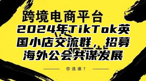 2025年TikTok英国小店交流群，招募海外公会共谋发展