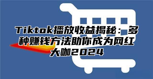 Tiktok播放收益揭秘：多种赚钱方法助你成为网红大咖2025