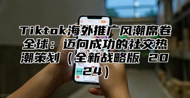 Tiktok海外推广风潮席卷全球：迈向成功的社交热潮策划全新战略版 2025