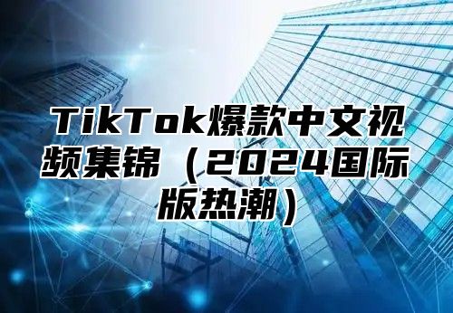 TikTok爆款中文视频集锦2025国际版热潮