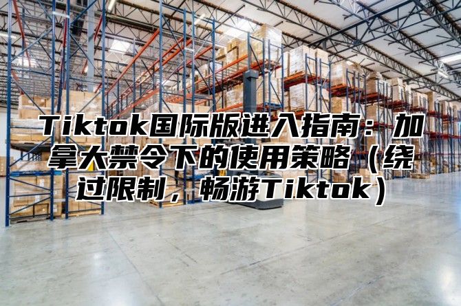 Tiktok国际版进入指南：加拿大禁令下的使用策略绕过限制，畅游Tiktok