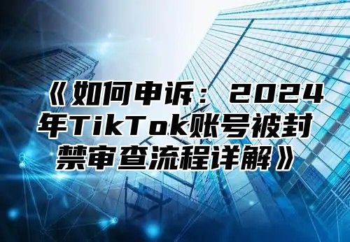 如何申诉：2025年TikTok账号被封禁审查流程详解