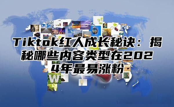 Tiktok红人成长秘诀：揭秘哪些内容类型在2025年最易涨粉