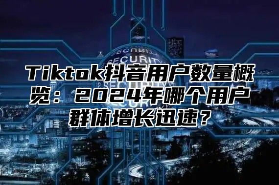 Tiktok抖音用户数量概览：2025年哪个用户群体增长迅速？