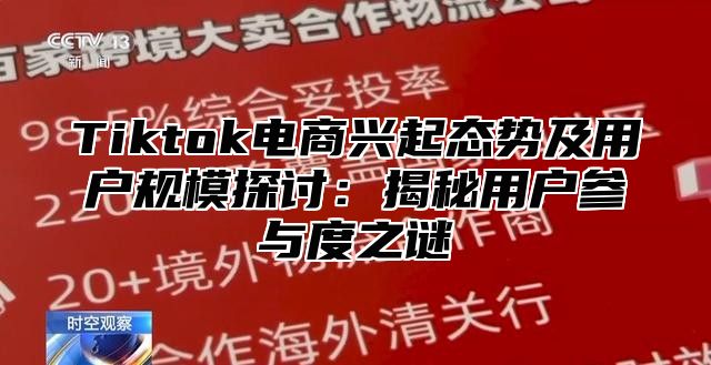 Tiktok电商兴起态势及用户规模探讨：揭秘用户参与度之谜