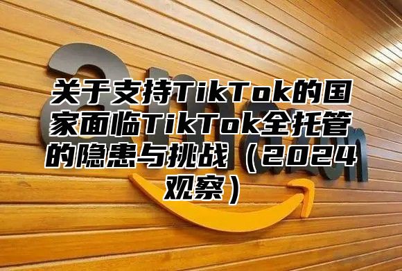 关于支持TikTok的国家面临TikTok全托管的隐患与挑战2025观察