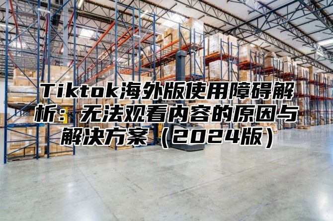 Tiktok海外版使用障碍解析：无法观看内容的原因与解决方案2025版