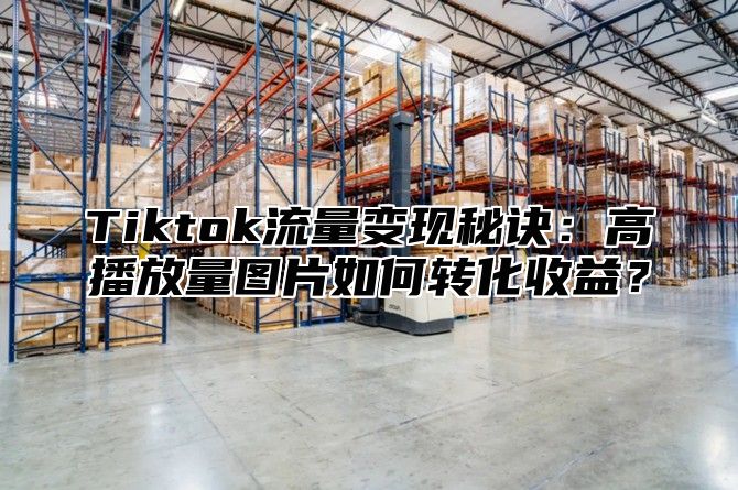 Tiktok流量变现秘诀：高播放量图片如何转化收益？