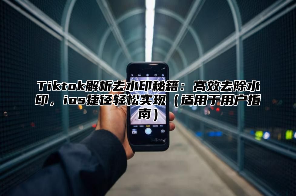 Tiktok解析去水印秘籍：高效去除水印，ios捷径轻松实现适用于用户指南