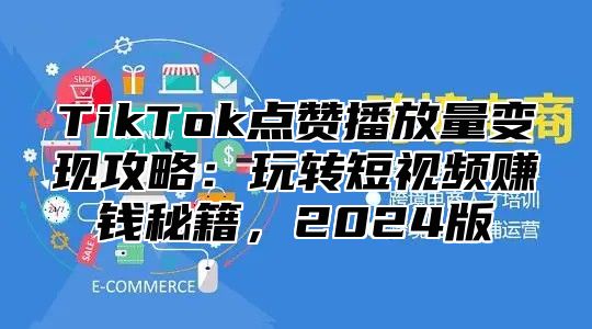 TikTok点赞播放量变现攻略：玩转短视频赚钱秘籍，2025版