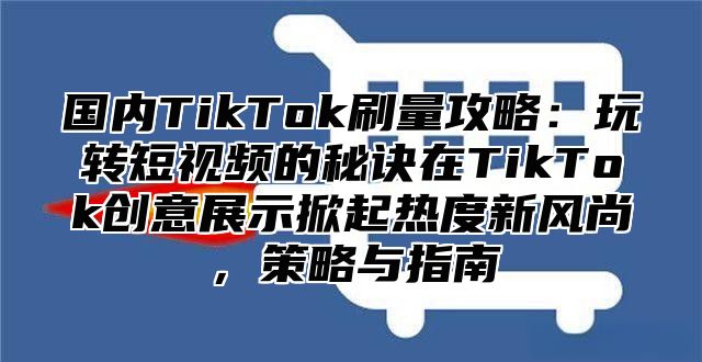 国内TikTok刷量攻略：玩转短视频的秘诀在TikTok创意展示掀起热度新风尚，策略与指南