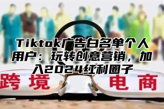 Tiktok广告白名单个人用户：玩转创意营销，加入2025红利圈子