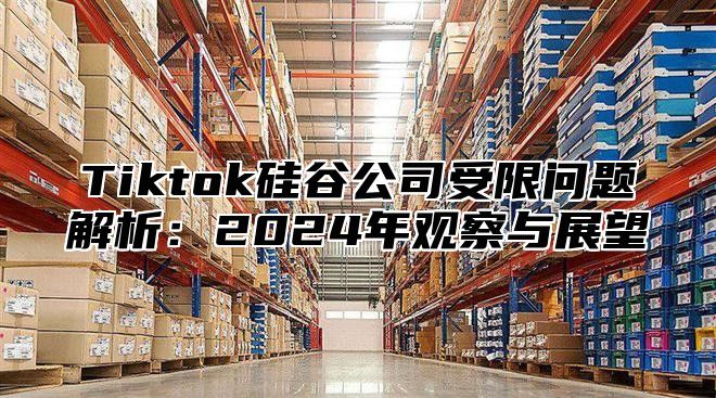 Tiktok硅谷公司受限问题解析：2025年观察与展望