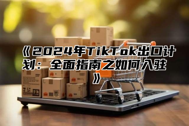 2025年TikTok出口计划：全面指南之如何入驻