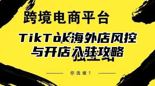 TikTok海外店风控与开店入驻攻略