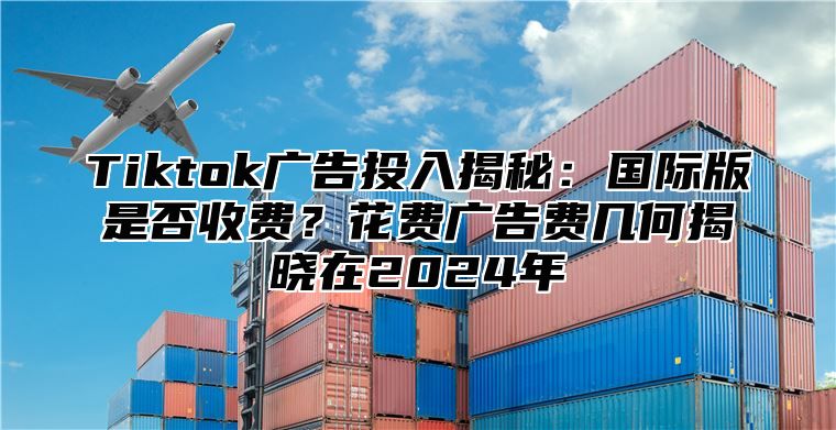 Tiktok广告投入揭秘：国际版是否收费？花费广告费几何揭晓在2025年