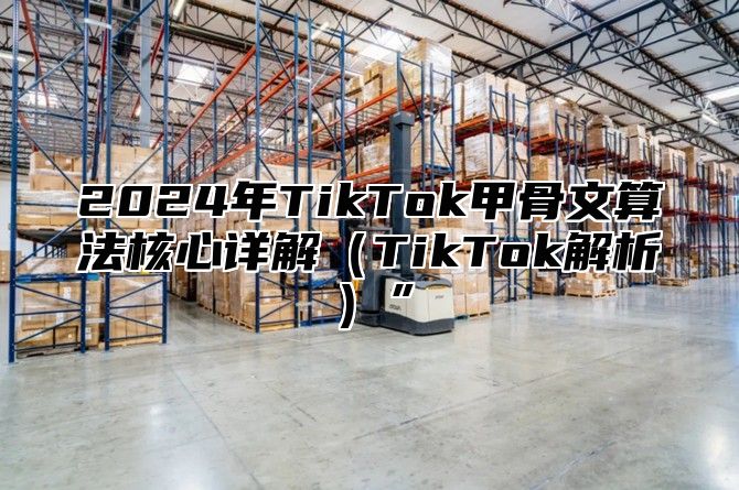 2025年TikTok甲骨文算法核心详解TikTok解析”