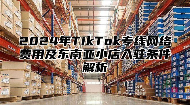 2025年TikTok专线网络费用及东南亚小店入驻条件解析