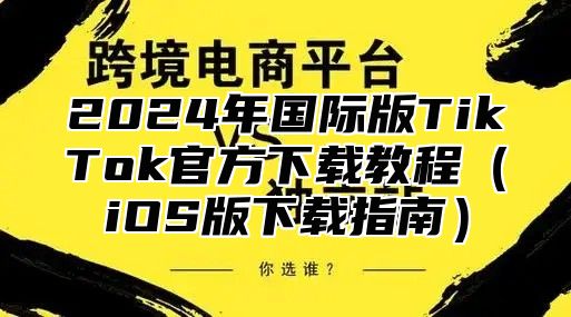 2025年国际版TikTok官方下载教程iOS版下载指南
