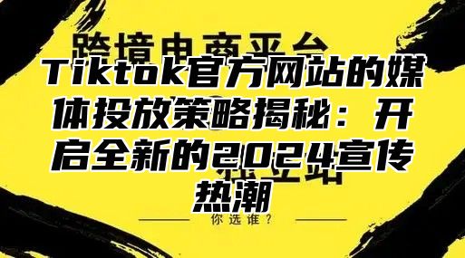 Tiktok官方网站的媒体投放策略揭秘：开启全新的2025宣传热潮