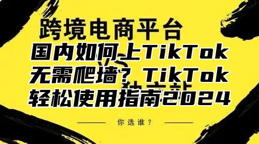 国内如何上TikTok无需爬墙？TikTok轻松使用指南2025