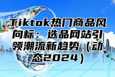 Tiktok热门商品风向标：选品网站引领潮流新趋势动态2025