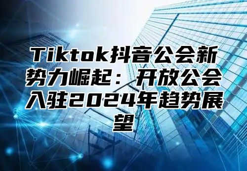 Tiktok抖音公会新势力崛起：开放公会入驻2025年趋势展望