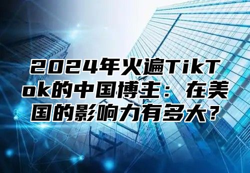 2025年火遍TikTok的中国博主：在美国的影响力有多大？