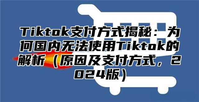 Tiktok支付方式揭秘：为何国内无法使用Tiktok的解析原因及支付方式，2025版