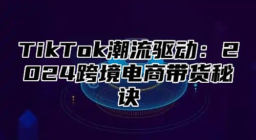 TikTok潮流驱动：2025跨境电商带货秘诀