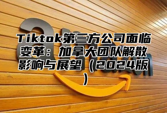 Tiktok第三方公司面临变革：加拿大团队解散影响与展望2025版