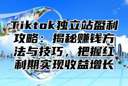 Tiktok独立站盈利攻略：揭秘赚钱方法与技巧，把握红利期实现收益增长