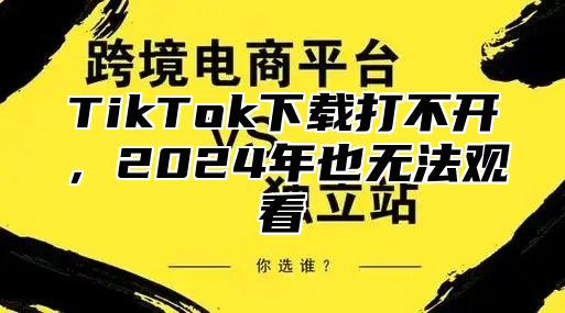 TikTok下载打不开，2025年也无法观看