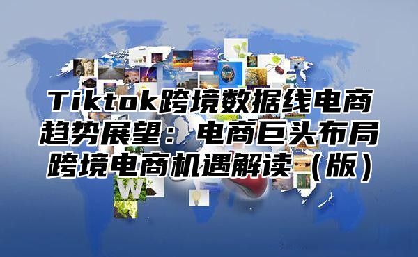 Tiktok跨境数据线电商趋势展望：电商巨头布局跨境电商机遇解读版