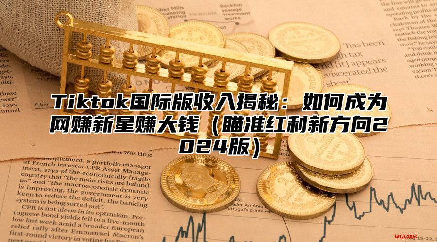 Tiktok国际版收入揭秘：如何成为网赚新星赚大钱瞄准红利新方向2025版