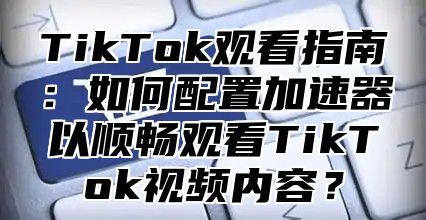 TikTok观看指南：如何配置加速器以顺畅观看TikTok视频内容？