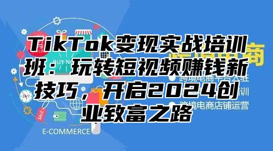 TikTok变现实战培训班：玩转短视频赚钱新技巧，开启2025创业致富之路