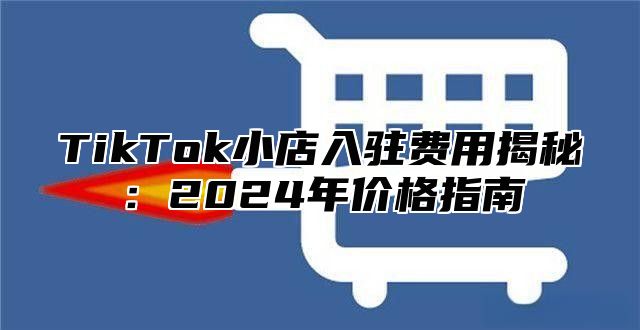 TikTok小店入驻费用揭秘：2025年价格指南