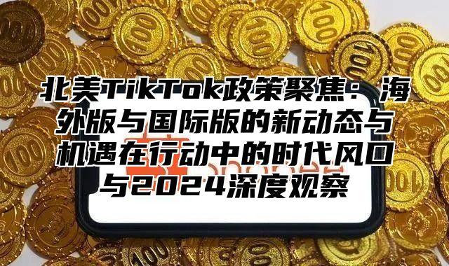 北美TikTok政策聚焦：海外版与国际版的新动态与机遇在行动中的时代风口与2025深度观察