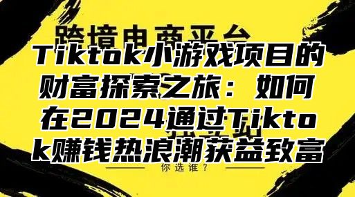 Tiktok小游戏项目的财富探索之旅：如何在2025通过Tiktok赚钱热浪潮获益致富