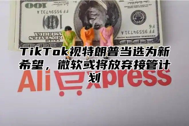 TikTok视特朗普当选为新希望，微软或将放弃接管计划