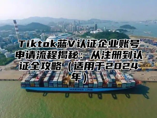 Tiktok蓝V认证企业账号申请流程揭秘：从注册到认证全攻略适用于2025年