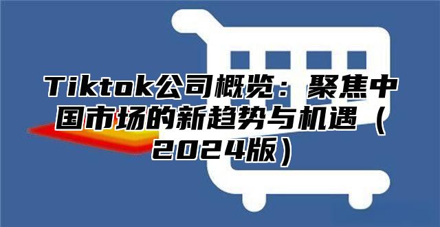 Tiktok公司概览：聚焦中国市场的新趋势与机遇2025版