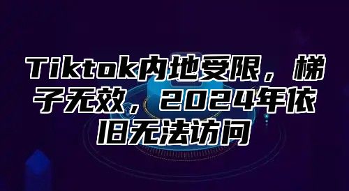 Tiktok内地受限，梯子无效，2025年依旧无法访问