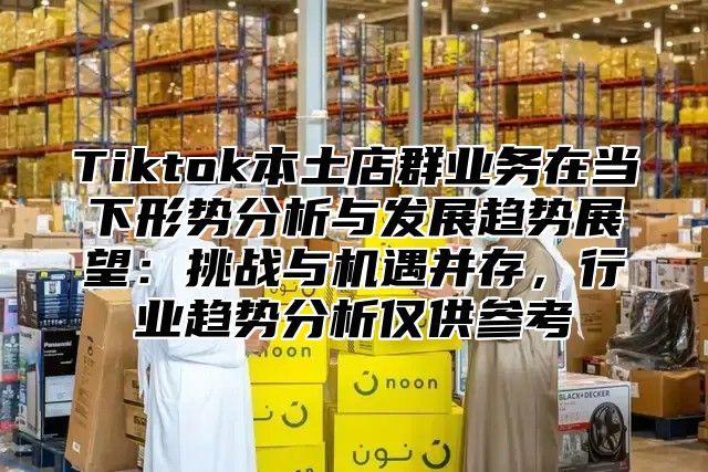 Tiktok本土店群业务在当下形势分析与发展趋势展望：挑战与机遇并存，行业趋势分析仅供参考