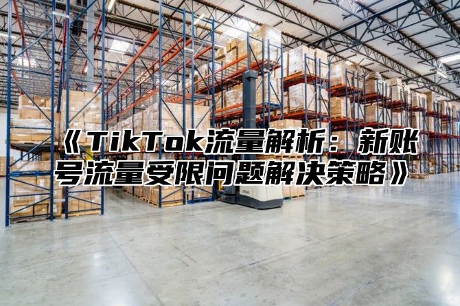 TikTok流量解析：新账号流量受限问题解决策略