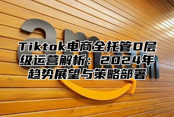 Tiktok电商全托管D层级运营解析：2025年趋势展望与策略部署